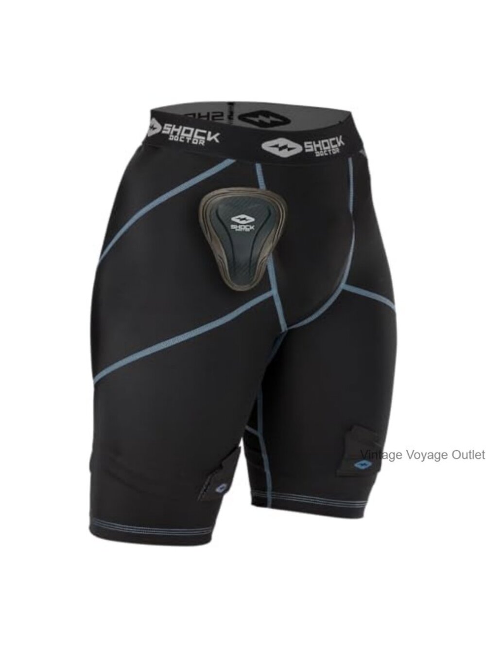 Women's Compression Hockey Short with Pelvic Protector - Moisture Wicking